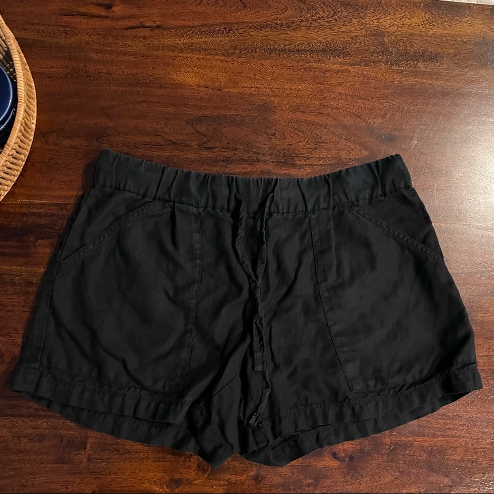 black linen shorts, LOFT, medium